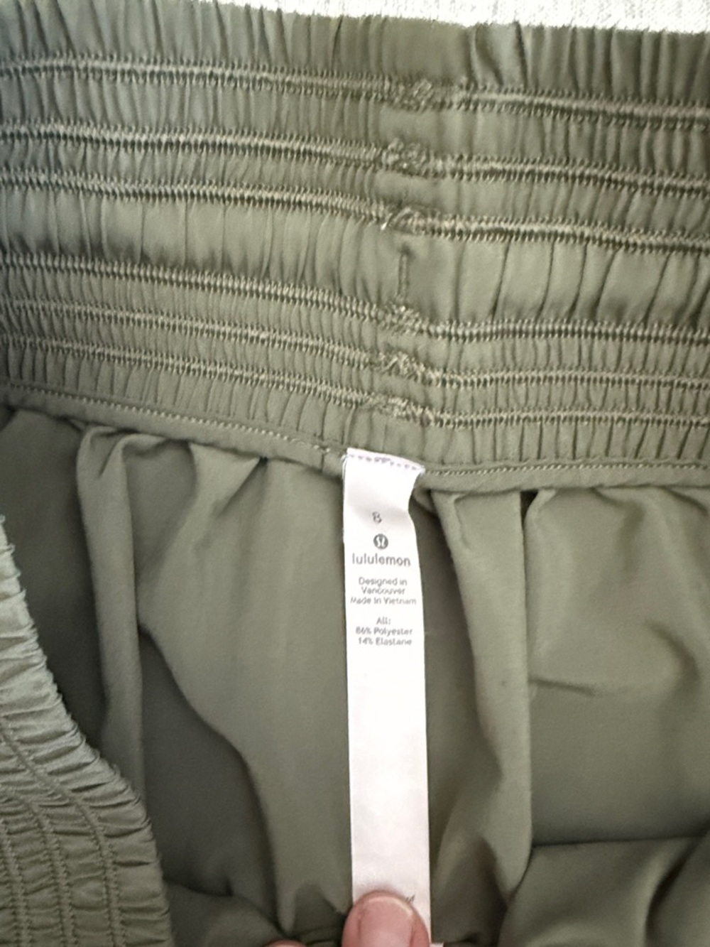 lululemon athletica Olive Green Pleated High-Low Skirt - Picture 3 of 4